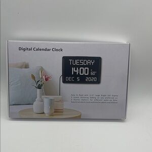 Raynic Digital Calendar Clock with LED Display